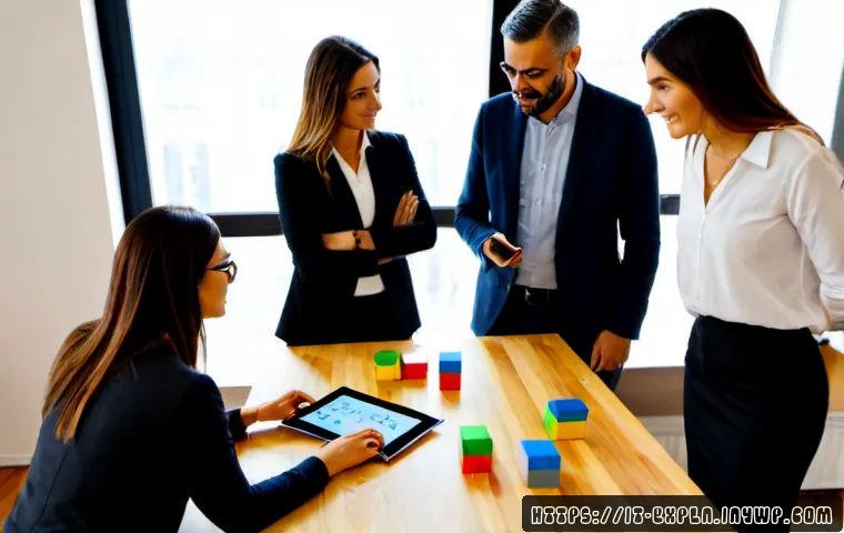Home 9 유추의 활용 비즈니스 성장 전략 - Photorealistic Italian small-business strategy meeting in a bright Milan office, diverse adult team ...
